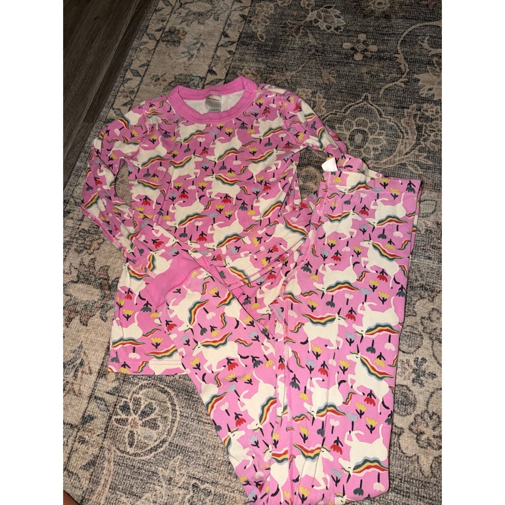Hanna Andersson Pink Unicorn Long Sleeve Pj Pajama Set